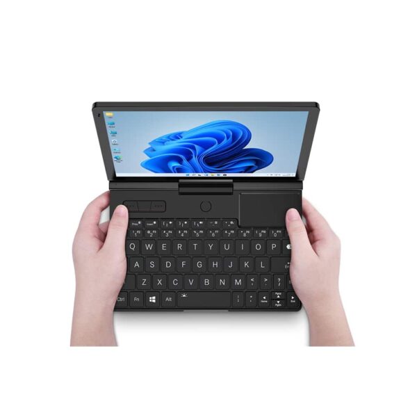GPD Pocket 3 Ultrabook for Professionals shown from the front in hands of a person