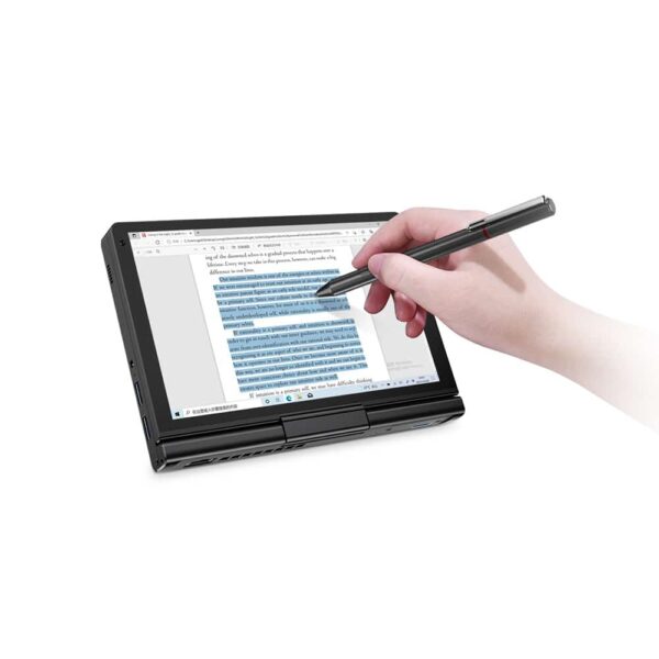GPD Pocket 3 Ultrabook for Professionals shown from the front using Stylus