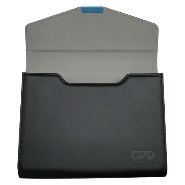 Imagine care prezintă geanta de protecție GPD Pocket 3 deschisă din față