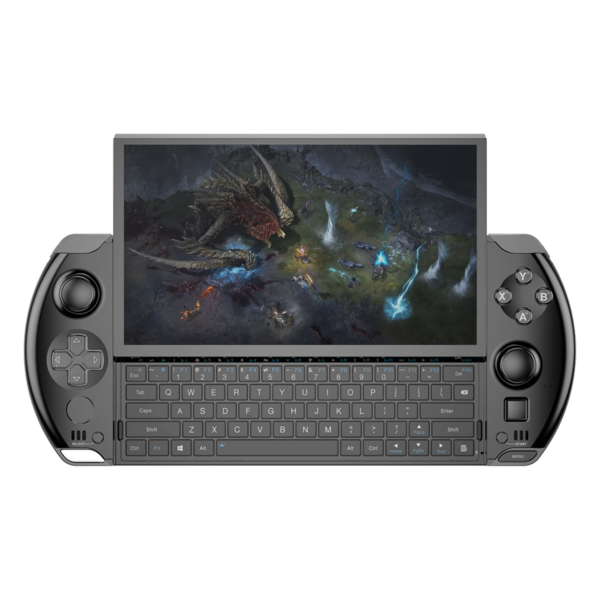 GPD Win 4 2023 Playing Game With Keyboard Visible