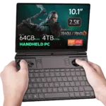 GPD WIN MAX 2 2023 Gaming Handheld PC being held while playing the Witcher