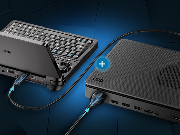 GPD Win Mini 2024 with 65W power delivery capability, ensuring efficient and reliable performance during extended gaming sessions