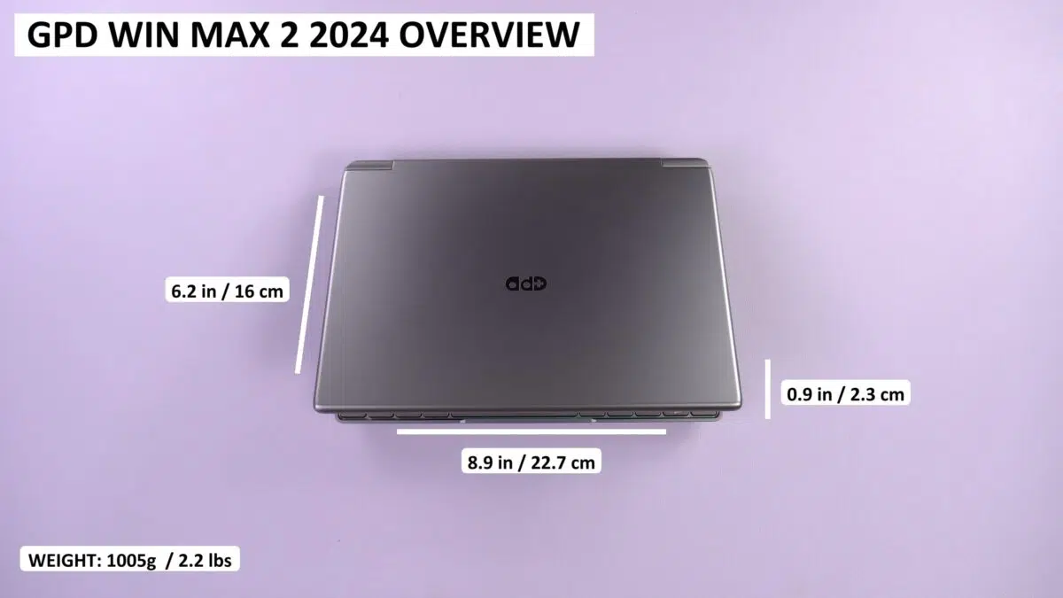 GPD WIN Max 2 2024 Dimensioni