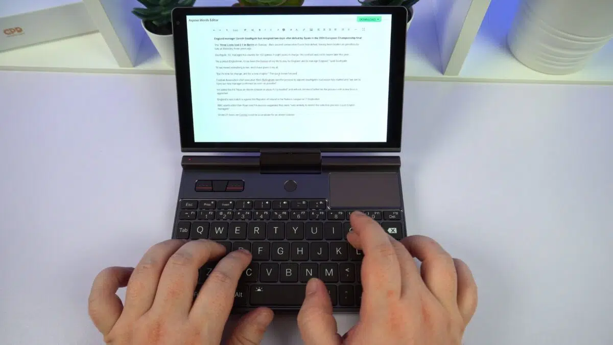 Stránka GPD Pocket 3 je skvelá na kancelársku prácu