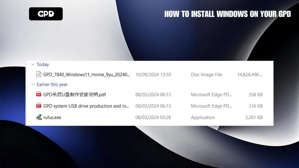 Comment réinstaller Windows sur votre GPD