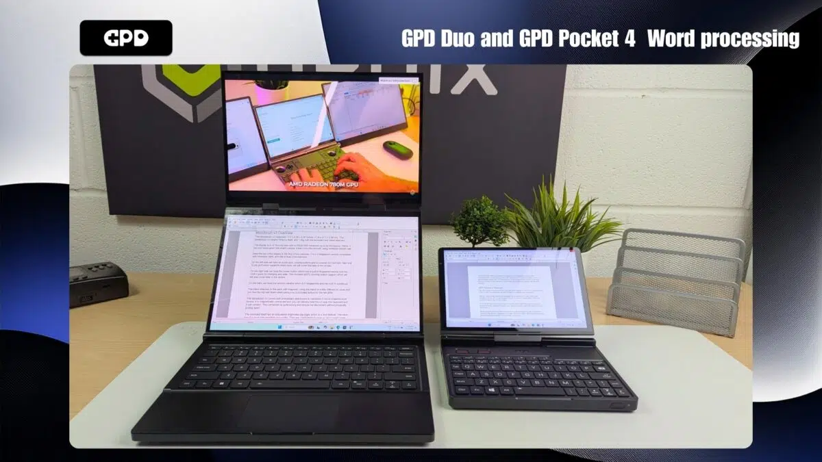 GPD Duo y GPD Pocket 4 Tratamiento de textos
