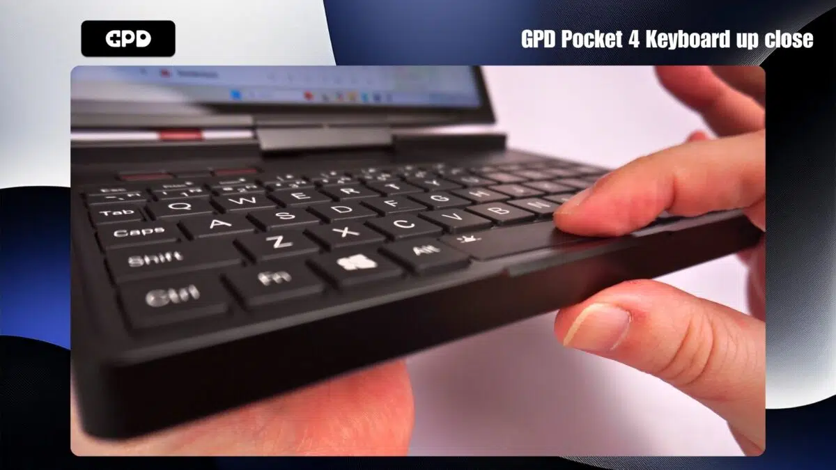 GPD Pocket 4 Keyboard up close