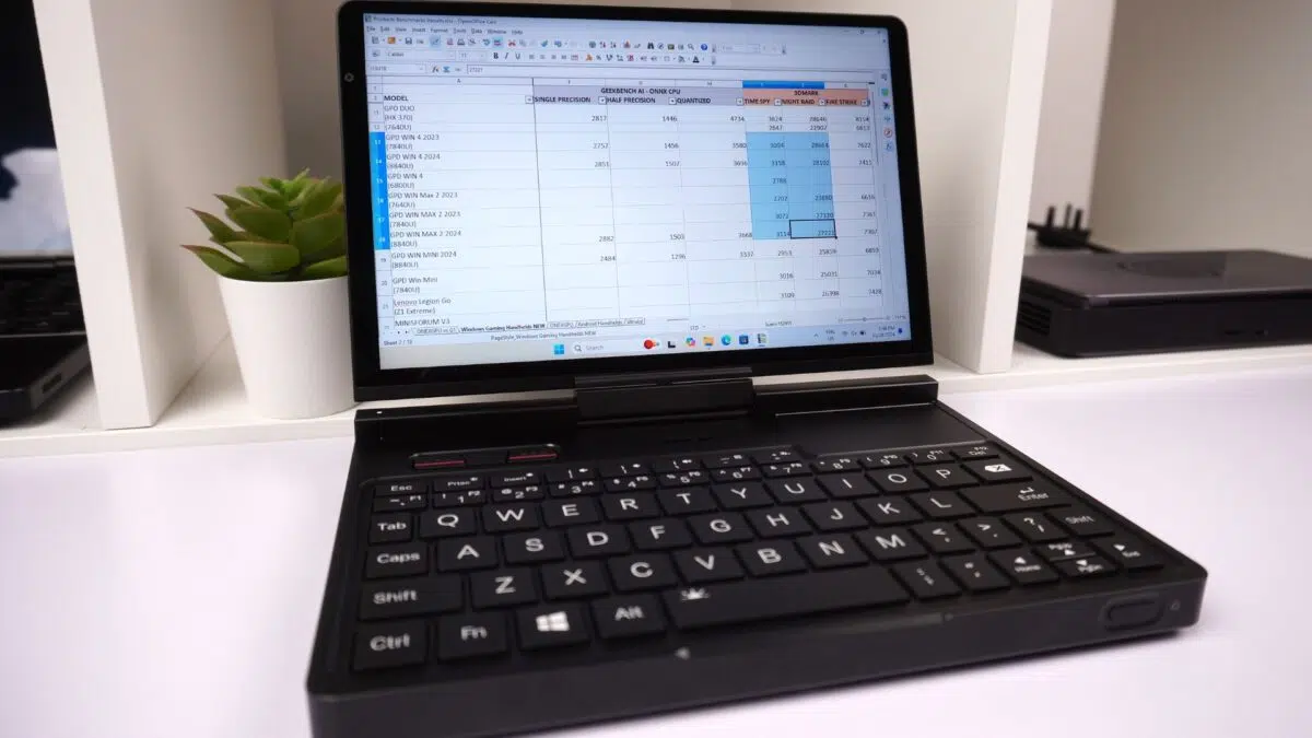 GPD Pocket 4 is great for spreadsheets as well