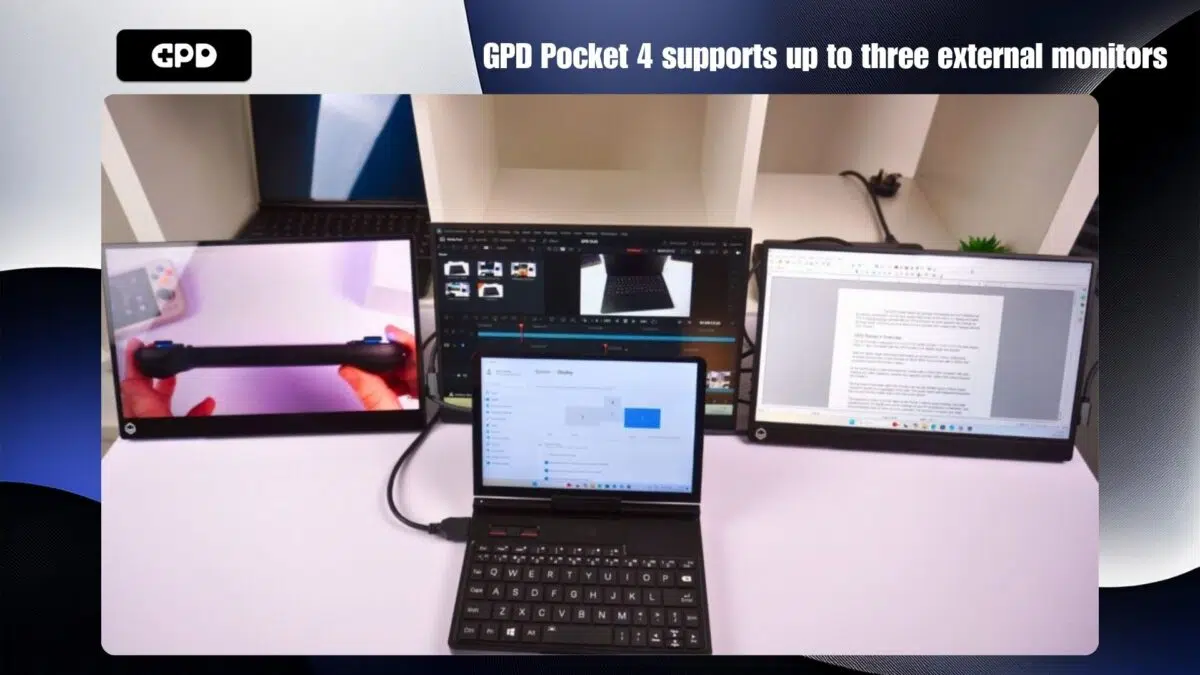 GPD Pocket 4 admite hasta tres monitores externos