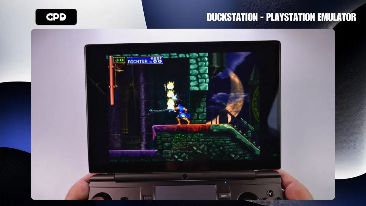 DuckStation na zariadení GPD WIN MAX 2 2025