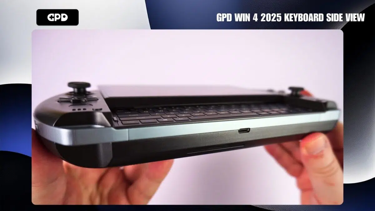 GPD WIN 4 2025 Tampilan samping keyboard