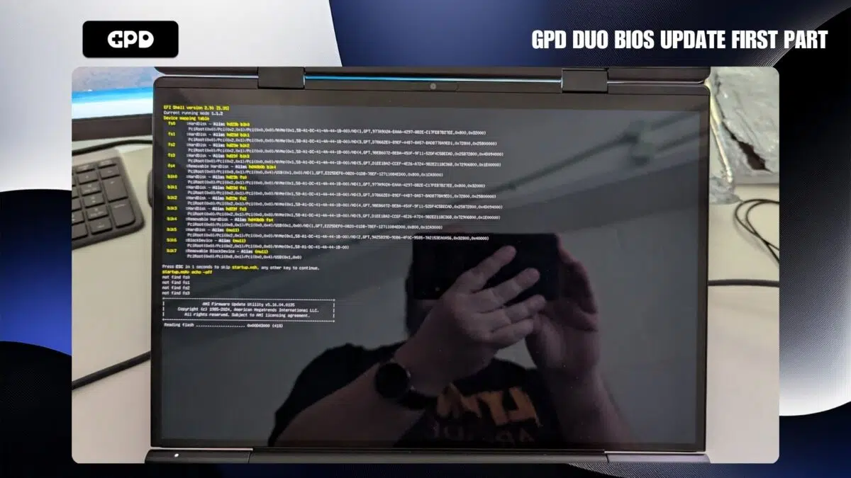 Ενημέρωση BIOS GPD DUO πρώτο μέρος