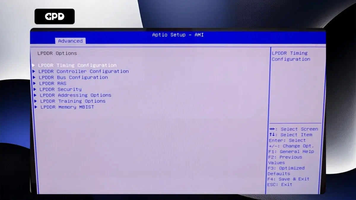 GPD Duo - LPDDR Valikud