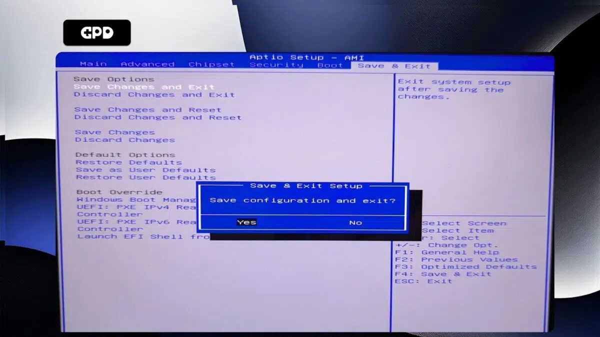 GPD Pocket 4 - Kinnitage salvestamine ja väljumine