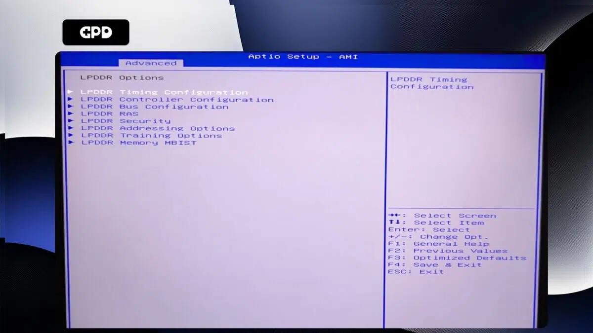 GPD Pocket 4 - LPDDR valikud