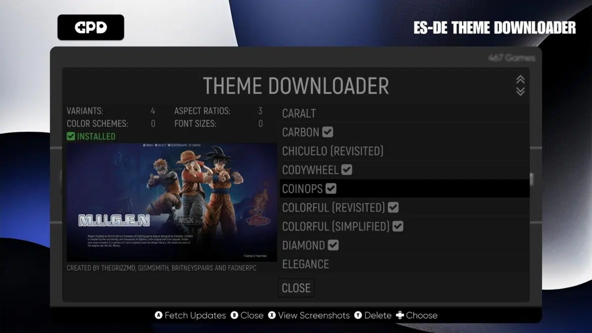 ES-DE Theme Downloader