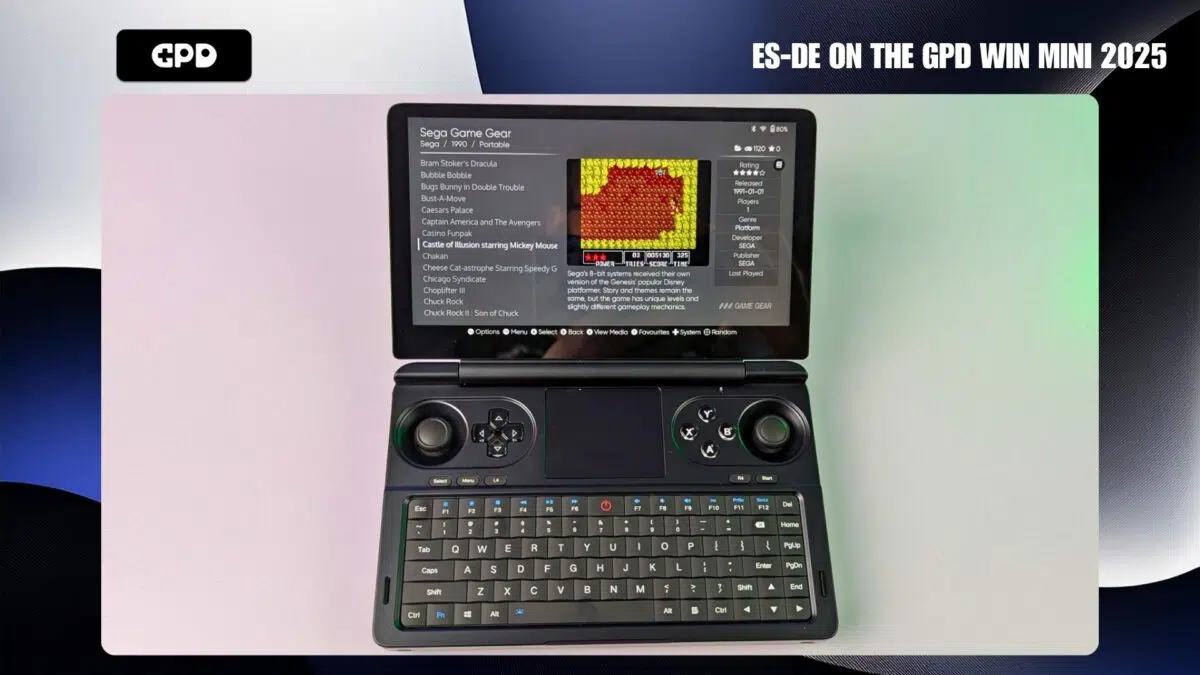 ES-DE on the GPD WIN Mini 2025