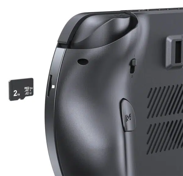 The Micro SD card reader supports up to 2TB cards
