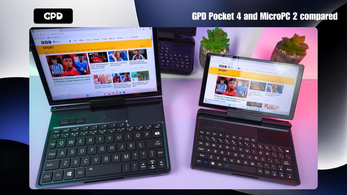 GPD Pocket 4 és MicroPC 2 összehasonlítása