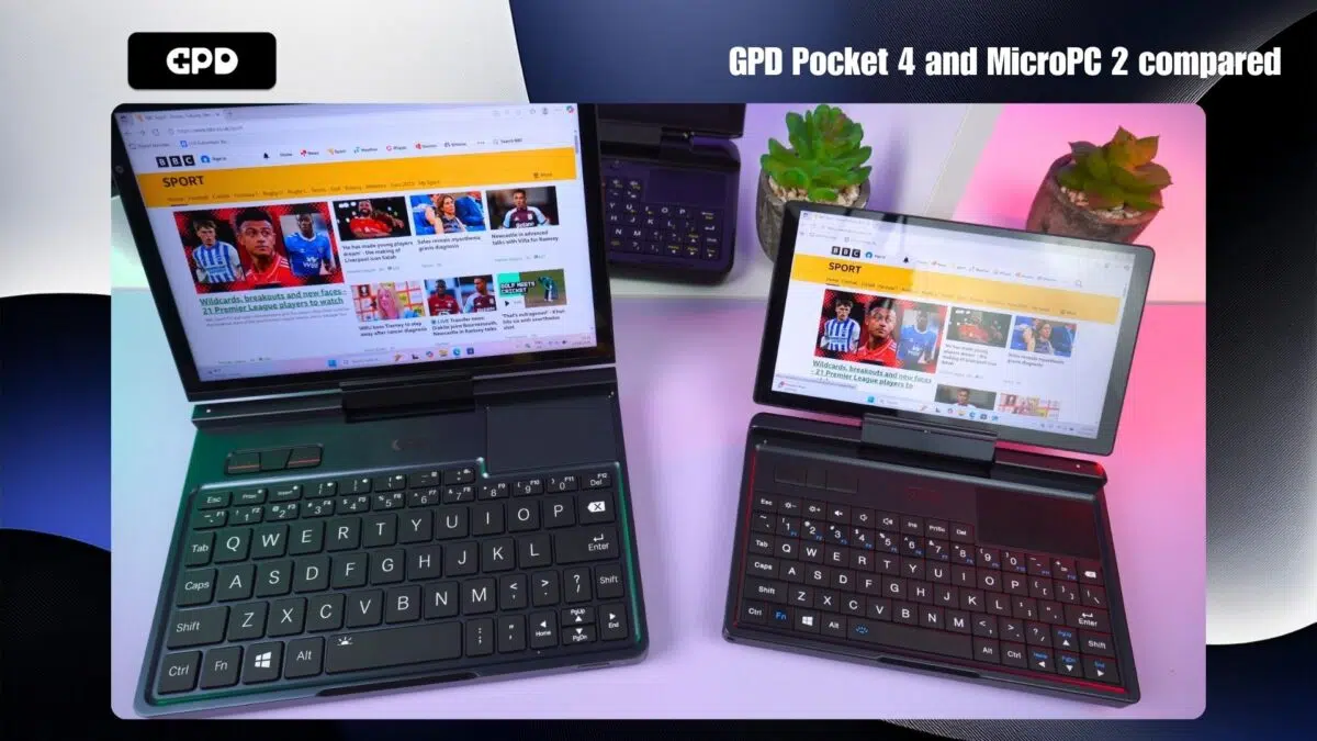 GPD Pocket 4 and MicroPC 2 compared