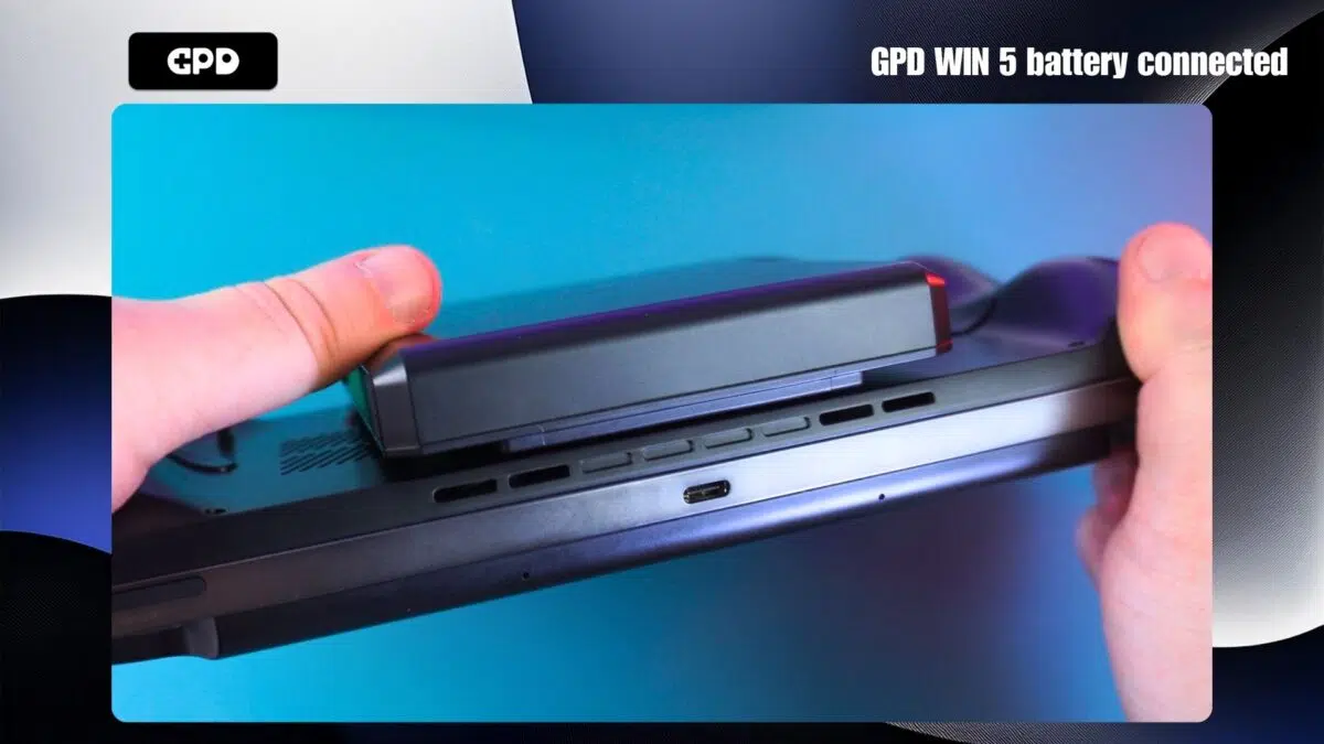 GPD WIN 5 battery connected