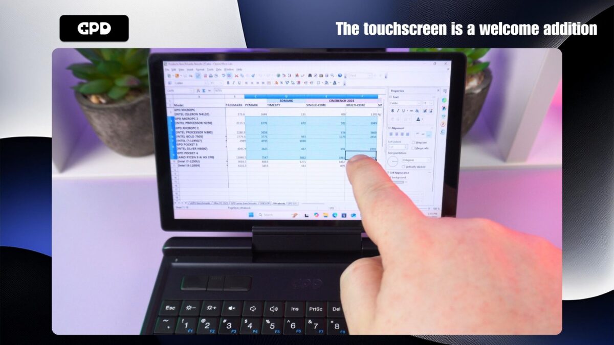 The touchscreen is a welcome addition