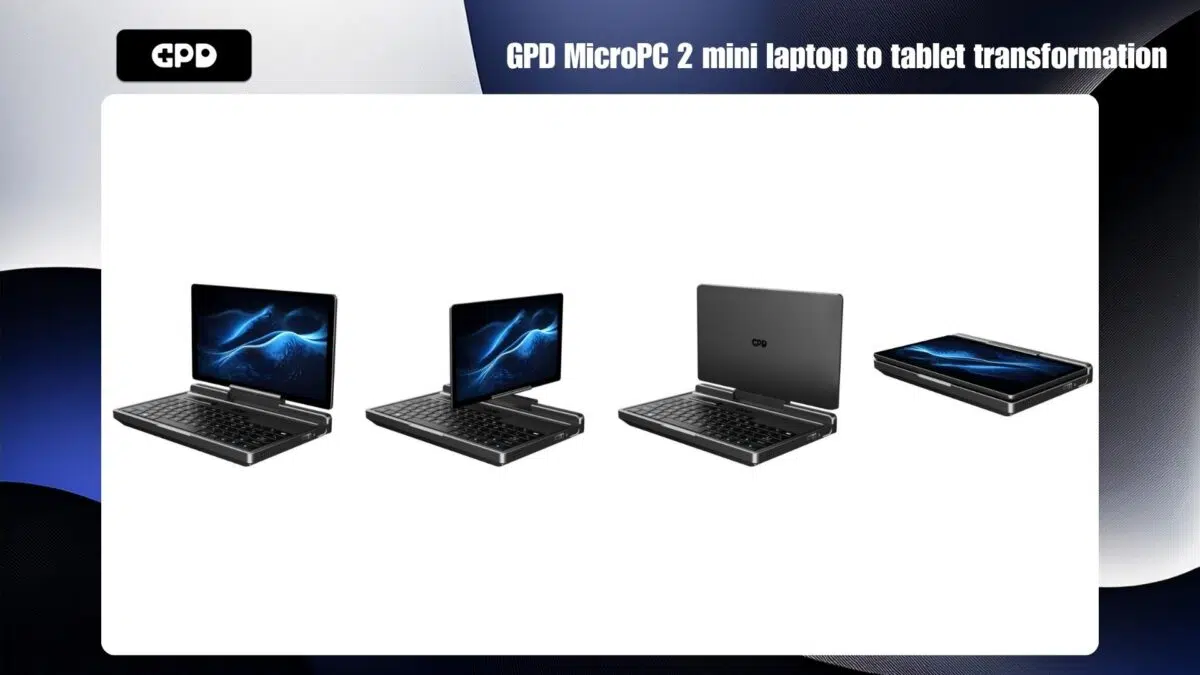 ミニノートPCからタブレットに変身するGPD MicroPC 2