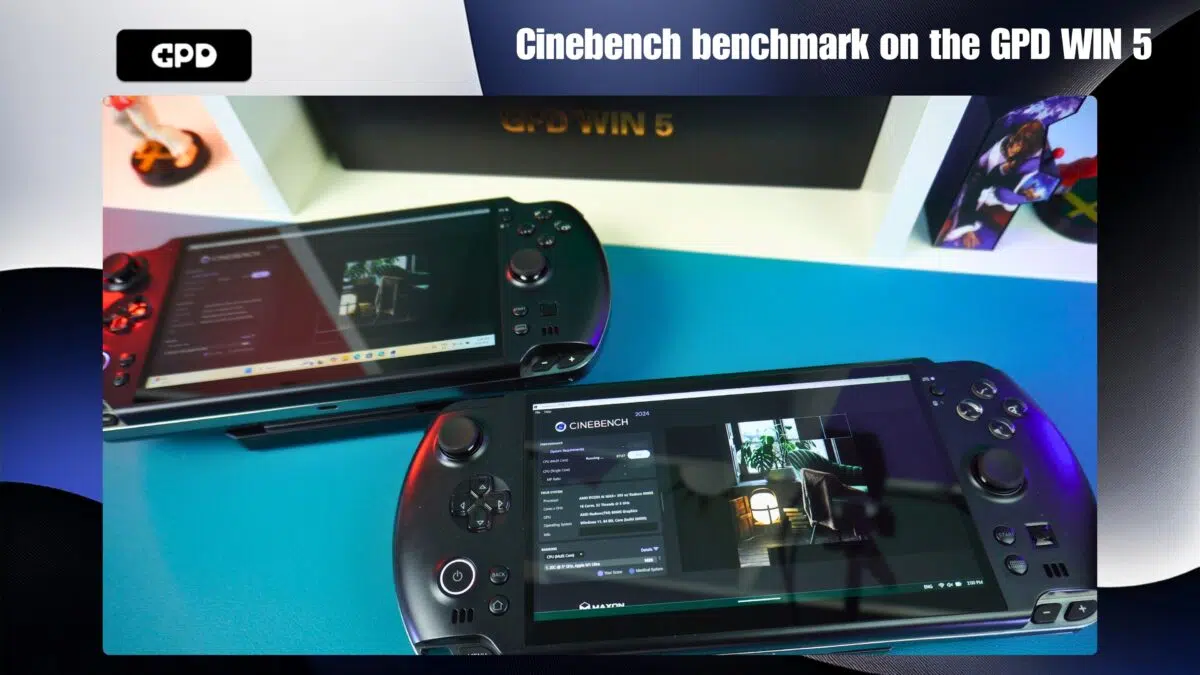 Benchmark Cinebench pada GPD WIN 5