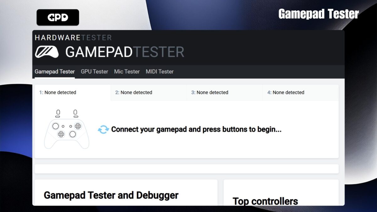 Gamepad Tester Sitio web