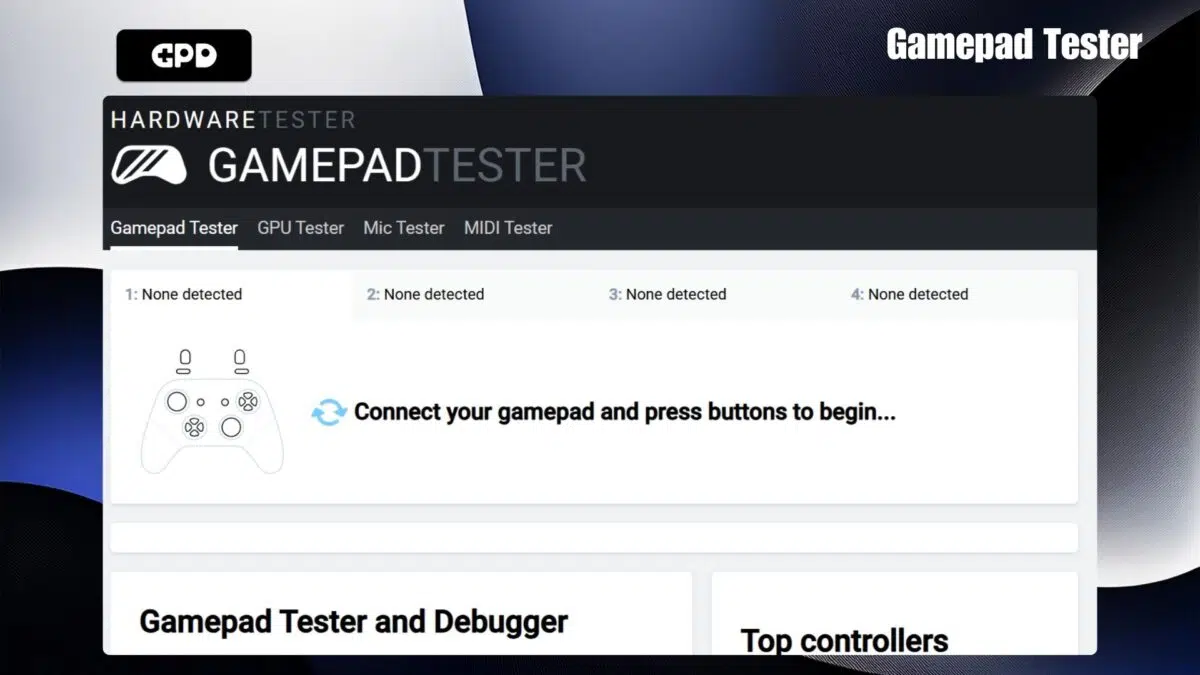 Gamepad Tester Website