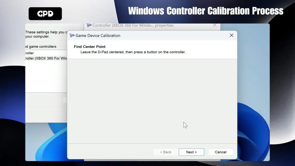 Windows Controller Calibration Process