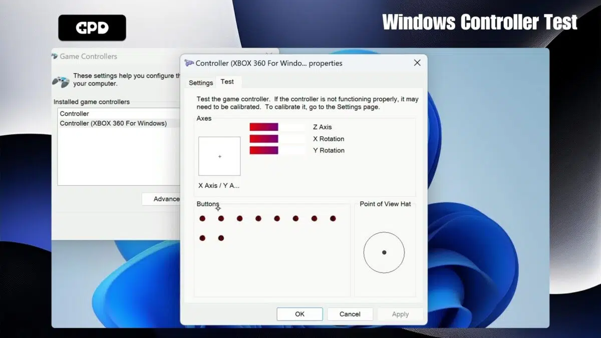 Windows Controller Test
