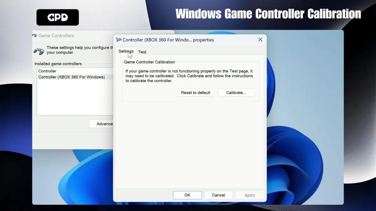 Windows Game Controller Calibration