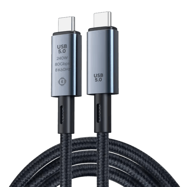 USB5 Cable 80Gbps 240W | 8K 60Hz Thunderbolt 5 Compatible