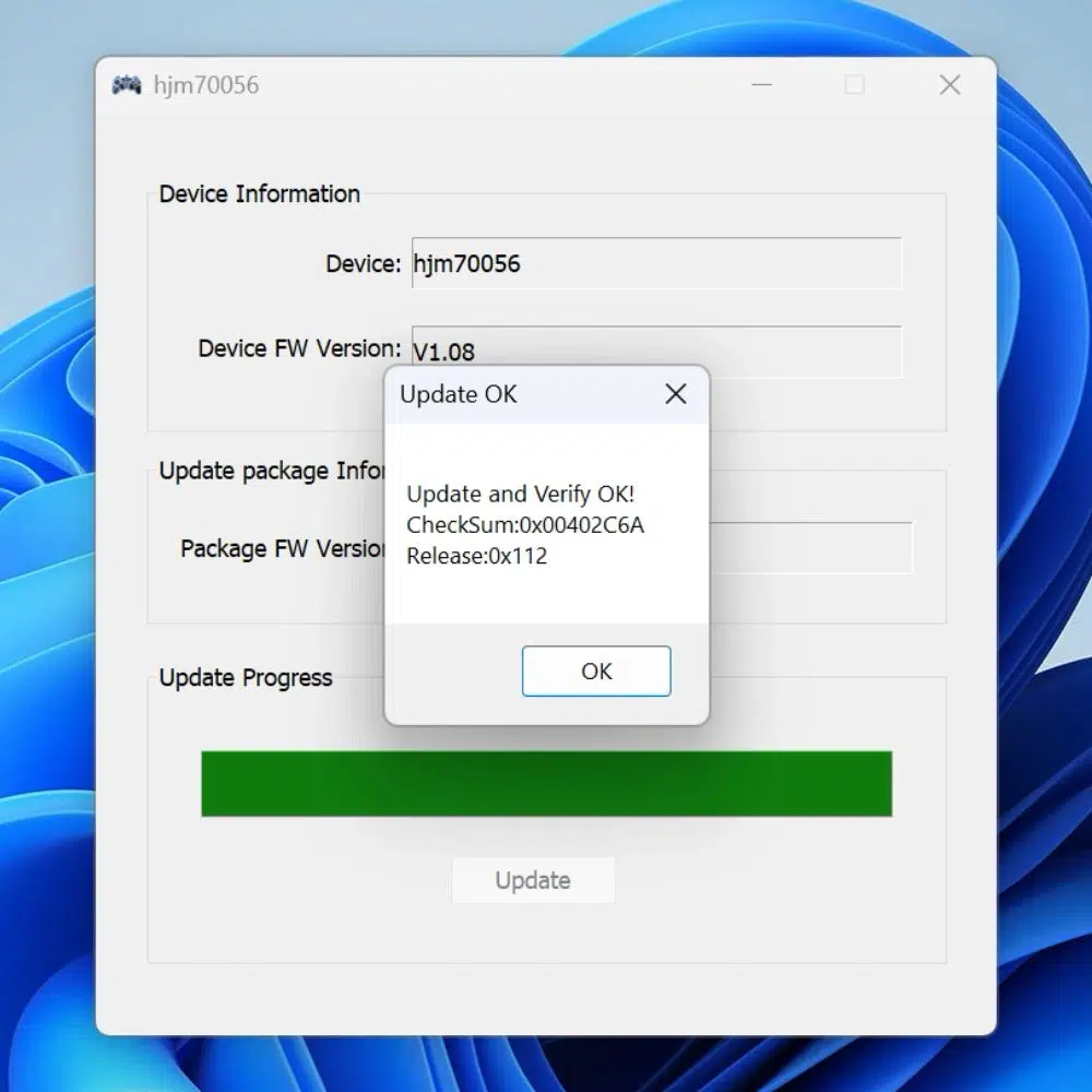GPD WIN 5 Controller Firmware Update Completed