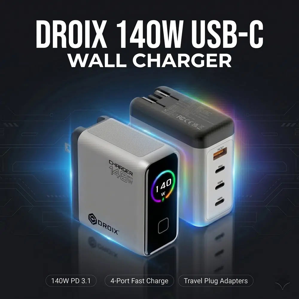 Pre-order GPDSTORE DROIX 140W USB-C Wall Charger